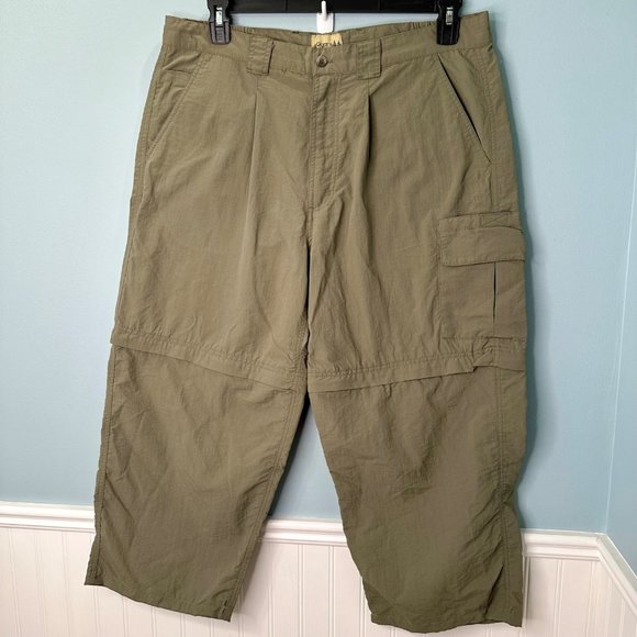 Guide's Choice Mens Convertible Hiking Pants Size XL 32 Tan Zip Off Gorpcore - Picture 1 of 14